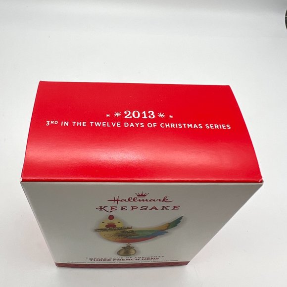 Hallmark Keepsake THREE FRENCH HENS Ornament 12 Days Series From 2013 NEW IN BOX - Picture 6 of 9